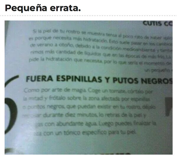 Otros - La falta ortográfica con peores consecuencias