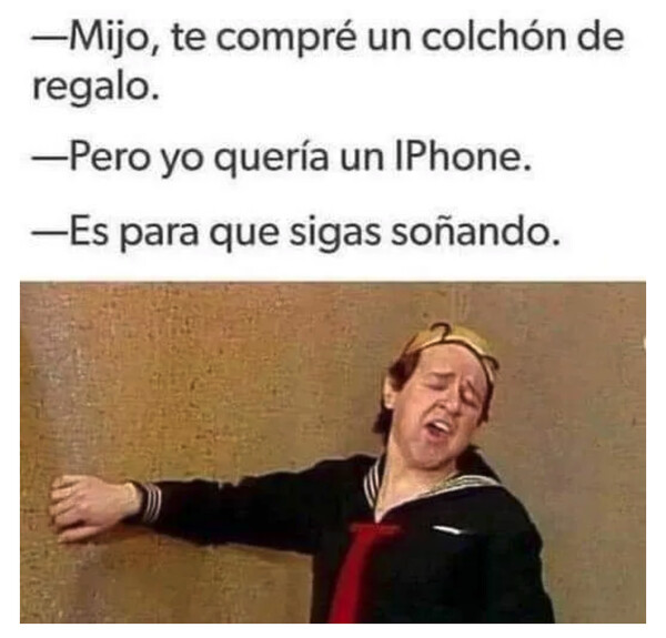 colchón,soñar,padres,comprar,iphone