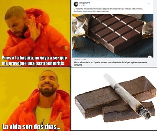 Meme_otros - Hombre precavido fuma por dos...
