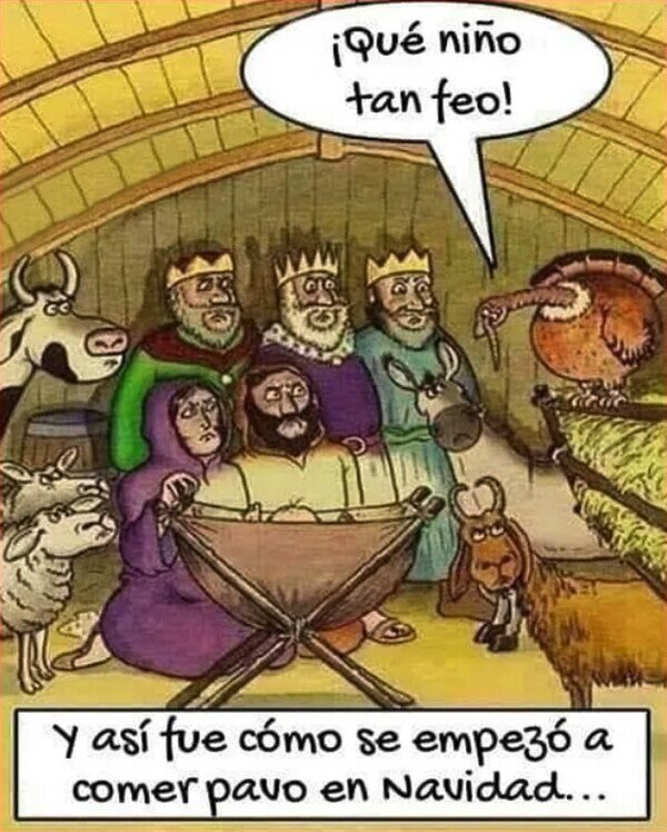Meme_otros - El origen del pavo en Navidad