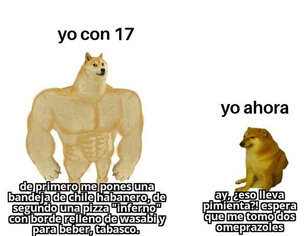 Otros - Cuando tienes una edad, el estómago pasa factura