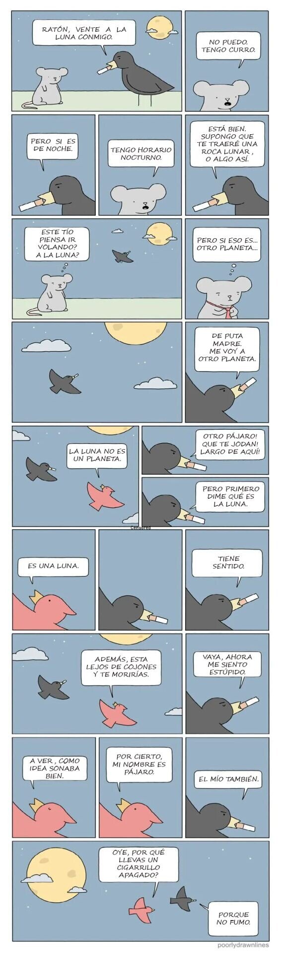 Meme_otros - La historia del pájaro y el ratón