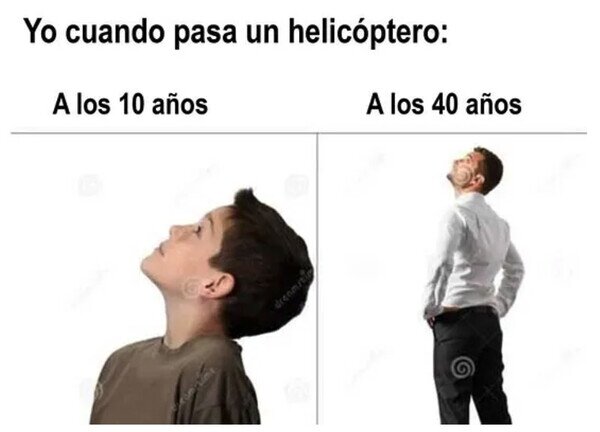 yo,años,edad,pasar,mirar,helicóptero