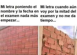 Enlace a La letra muy bonita empezando el examen pero luego...
