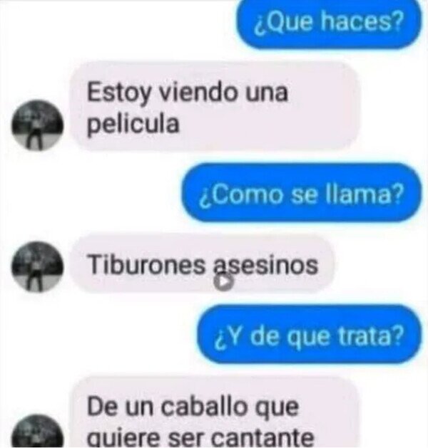 película,chat,tiburones,pregunta