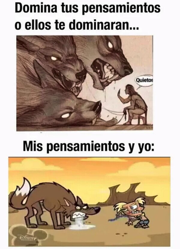 Meme_otros - Peleado con mis pensamientos