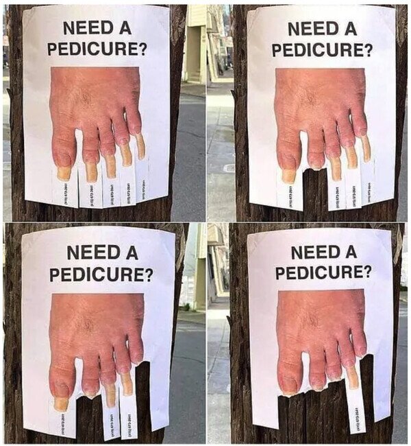 Meme_otros - ¿Necesitas una pedicura? ¡Llama!
