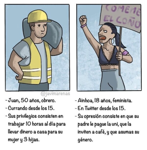 Meme_otros - ¿Quién es más feminista de los dos?