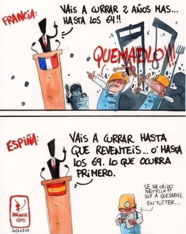 Meme_otros - Esas revueltas aquí son impensables