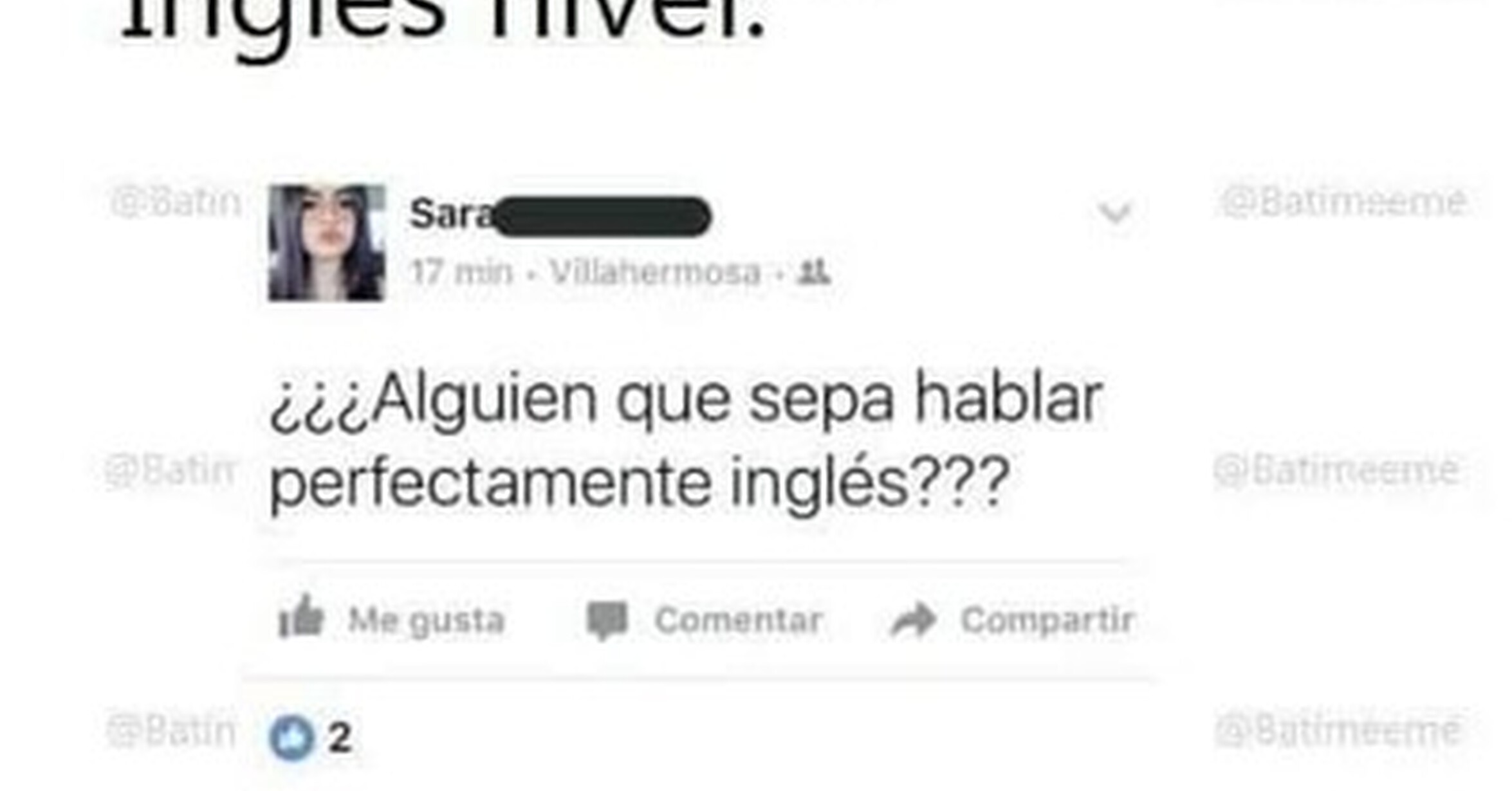 Cuánto cabrón / El nivel real de inglés