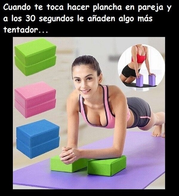 Meme_otros - Si ya de por sí cuesta hacer plancha, aún más así...