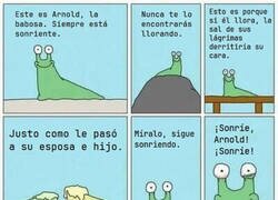 Enlace a Arnold, la babosa sonriente