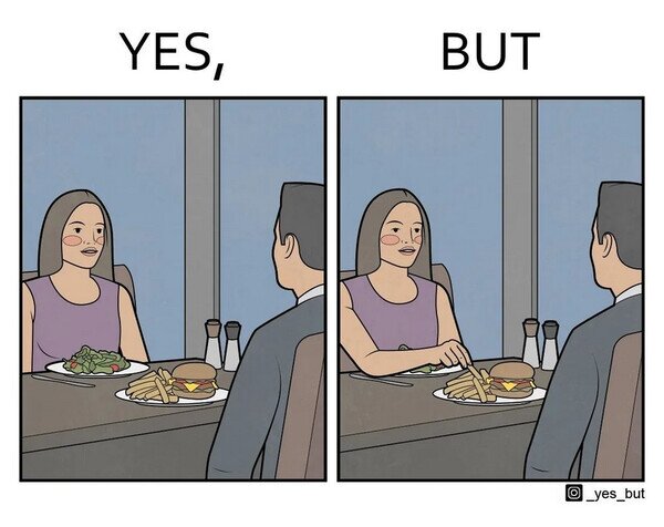 yes,but,comida,chica,compartir,patatas
