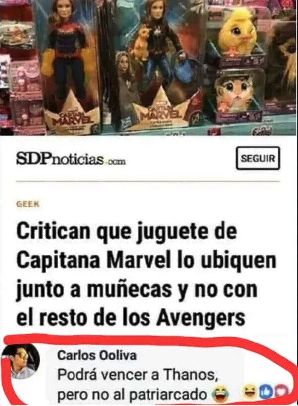 Meme_otros - Hay algo contra lo que la Capitana Marvel no puede luchar