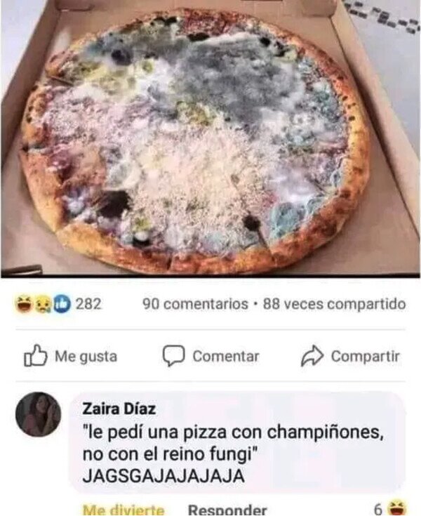 Meme_otros - Pizza con extra de fungi