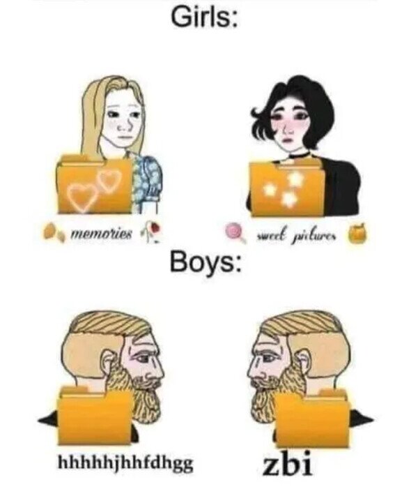 Meme_otros - Las carpetas de ellas y las de ellos