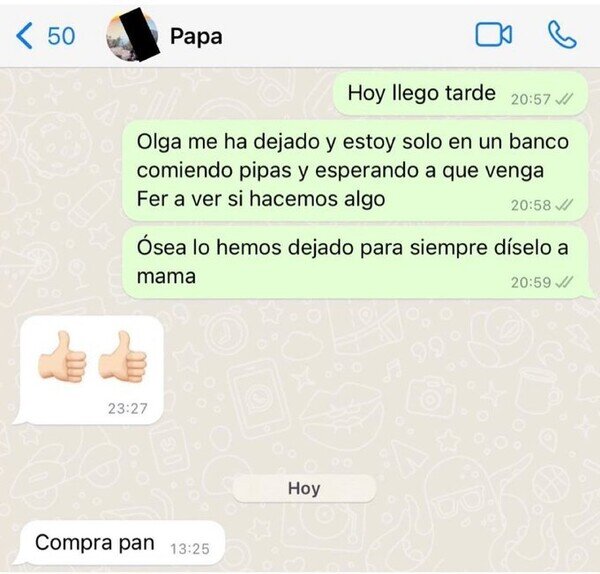 Meme_otros - Por suerte, cuento con el gran apoyo moral de mi padre