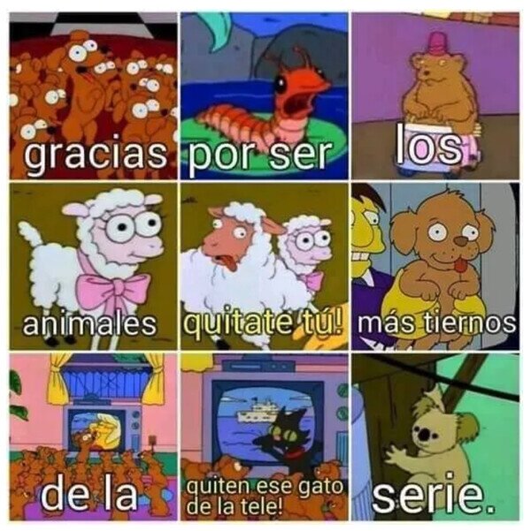 Meme_otros - Los animales más tiernos de Los Simpson
