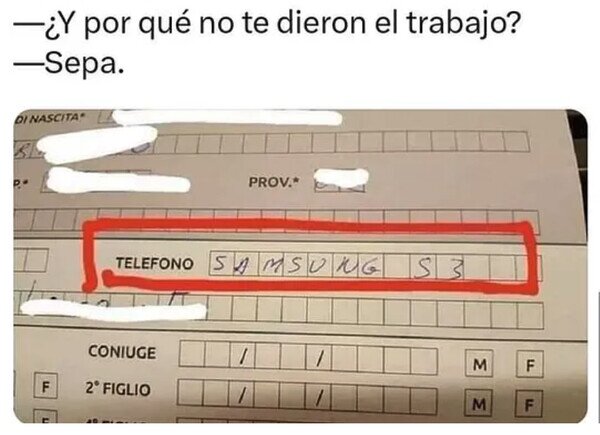 Otros - No sé por qué no me llamaron, si yo les di mi teléfono