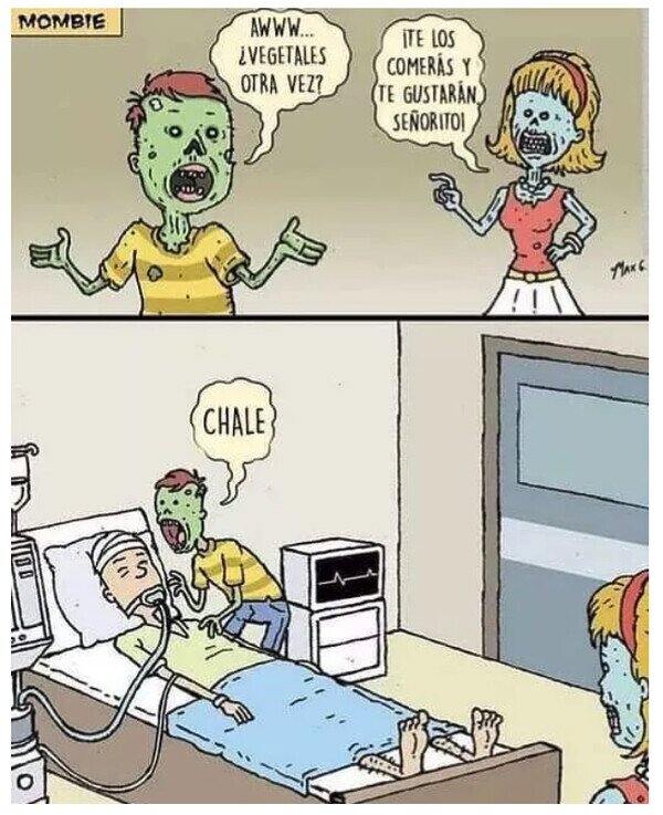 Meme_otros - Mamá zombie quiere que comas vegetales