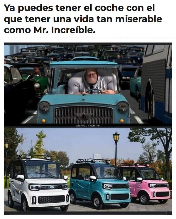 Meme_otros - ¿Quién no querría ir incómodo en su propio coche?