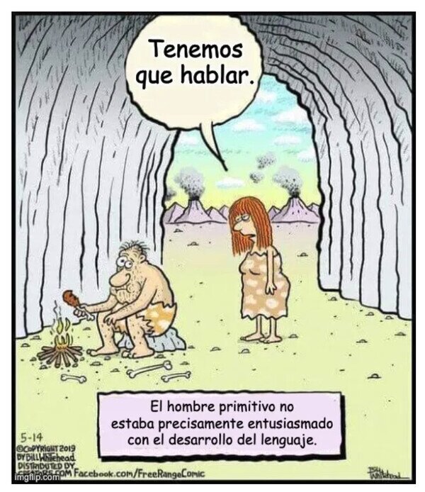 Meme_otros - Los primeros hombres tardaron en hablar