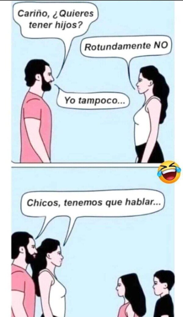 Meme_otros - Cuando ninguno de los dos quiere niños
