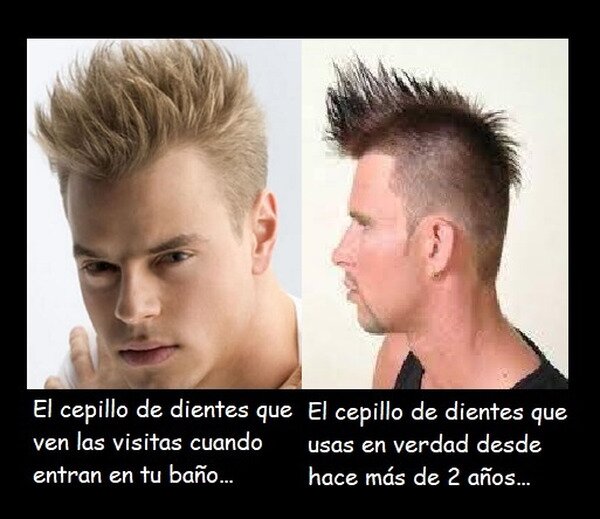 Meme_otros - El cepillo de dientes de adorno vs el cepillo de dientes de siempre...