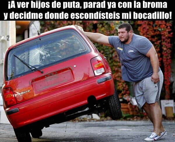 bocadillo,esconder,comida,coche,fuerte