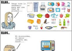 Enlace a Diferencias entre ellas y ellos en la cocina...