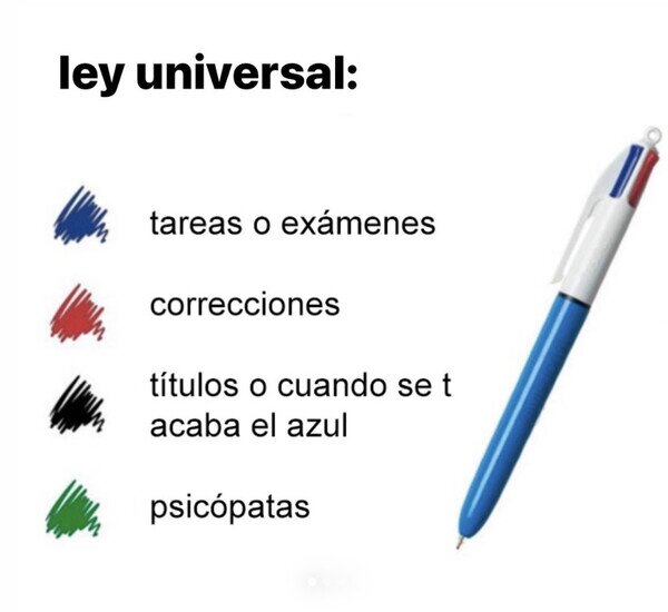 Otros - La ley del bolígrafo de colores