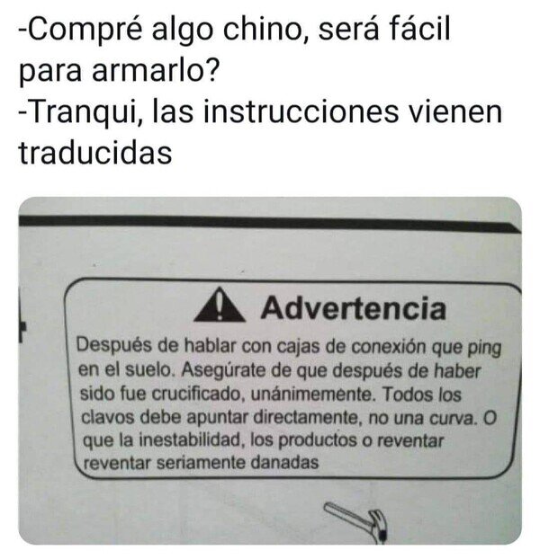 Otros - Por suerte tengo las instrucciones