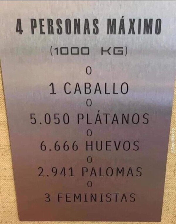 Otros - Unidades de peso vistas en un ascensor