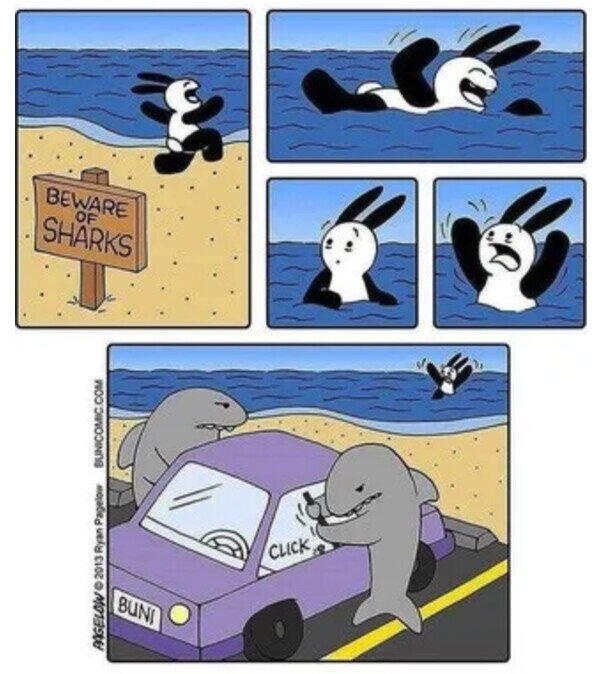 Meme_otros - ¡Cuidado con los tiburones!