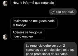 Enlace a Renuncia profesional y respetuosa