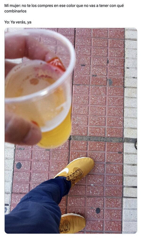 color,amarillo,zapatillas,combinar,cerveza