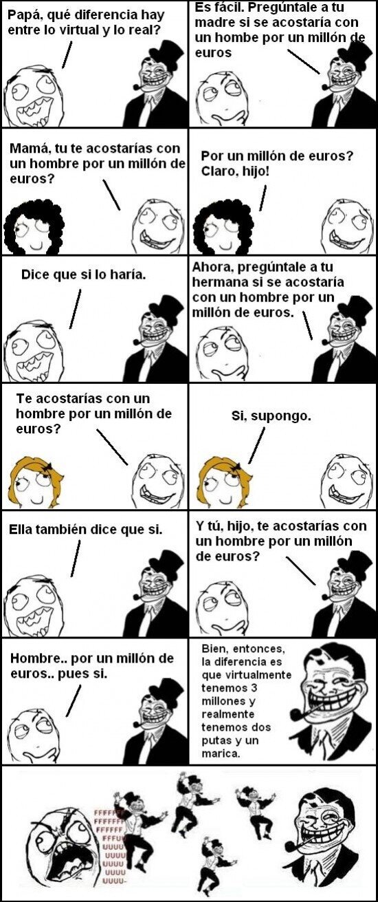 Trollface - Virtual y Realidad