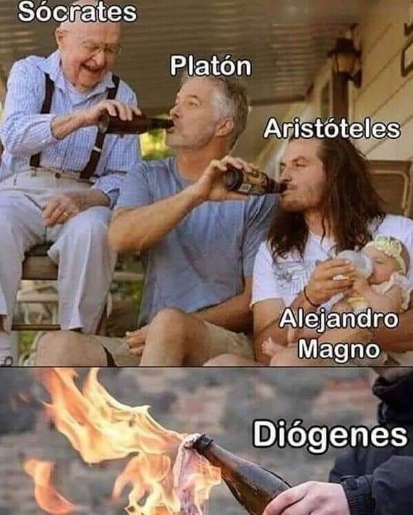 Aristóteles,Diógenes,beber,filosofía,Alejandro Magno,Sócrates,Platón