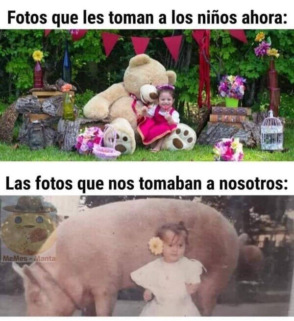 Meme_otros - Posando con el gorrino