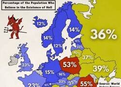 Enlace a Porcentaje de población que cree en el infierno