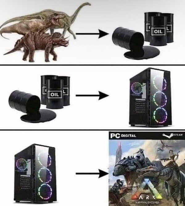Meme_otros - Ahora disfrutamos de los dinosaurios así