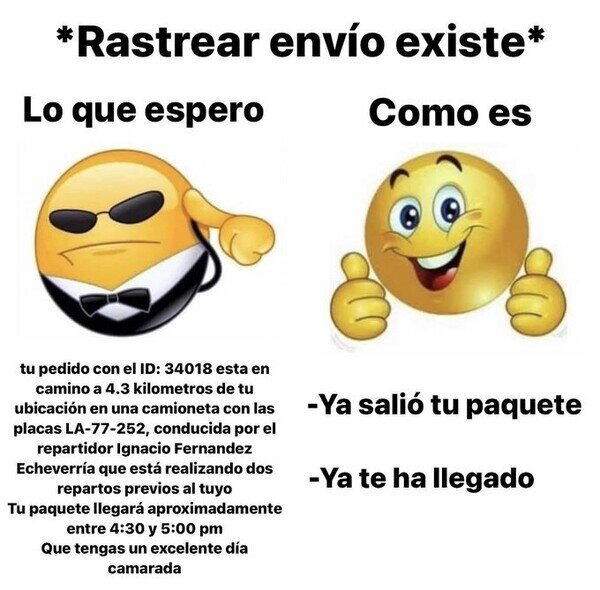 Meme_otros - El rastreo del envío no rastrea como es debido