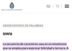 Enlace a UWU es aceptada por la RAE