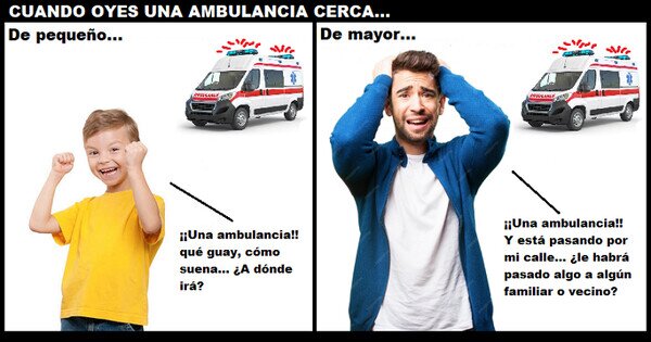 Otros - El interés y la preocupación cambian con los años al oir una ambulancia...