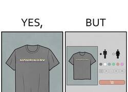 Enlace a La camiseta sin género con género