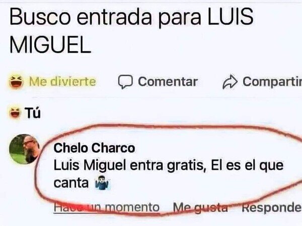 Otros - No le hace falta entrada