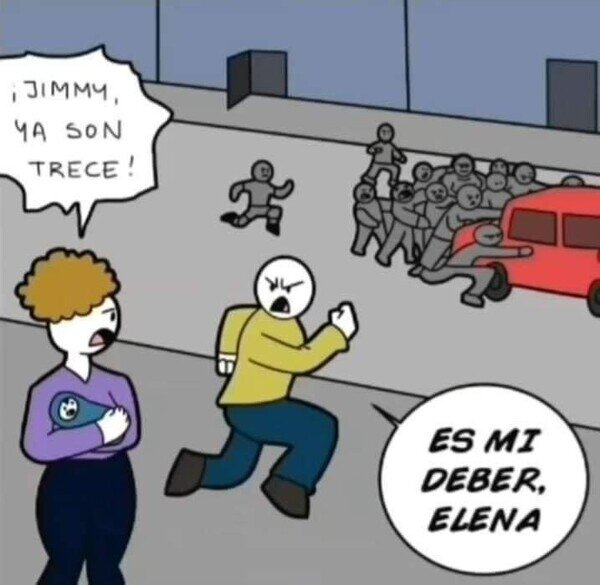 Meme_otros - Hombres empujando un coche
