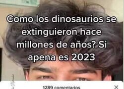 Enlace a ¿Cómo se extinguieron los dinosuarios y los humanos no?