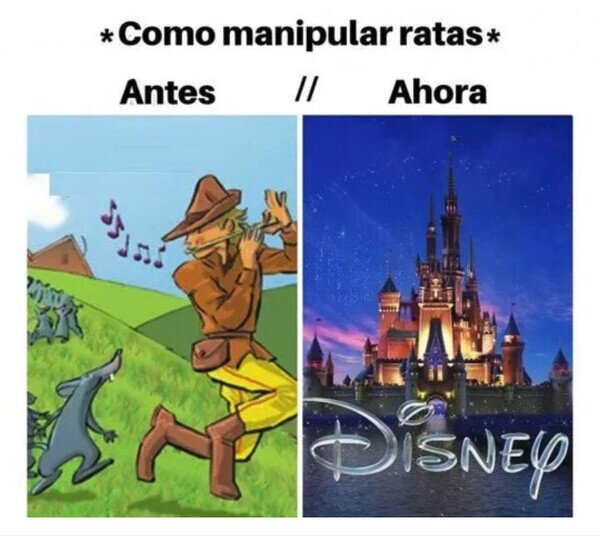 manipular,disney,ratas,antes,ahora