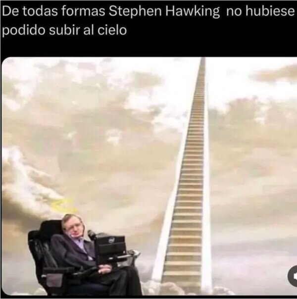 Stephen Hawking,Epstein,isla,cielo,escaleras